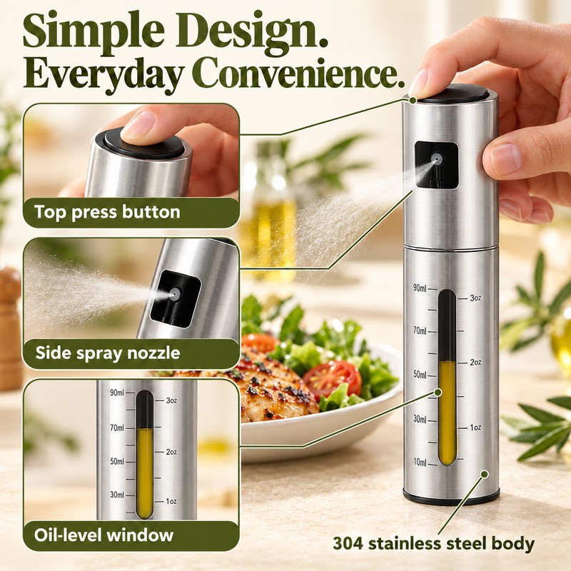 BBQ Baking Olive Oil Spray Bottle 304 Stainless Steel Oil