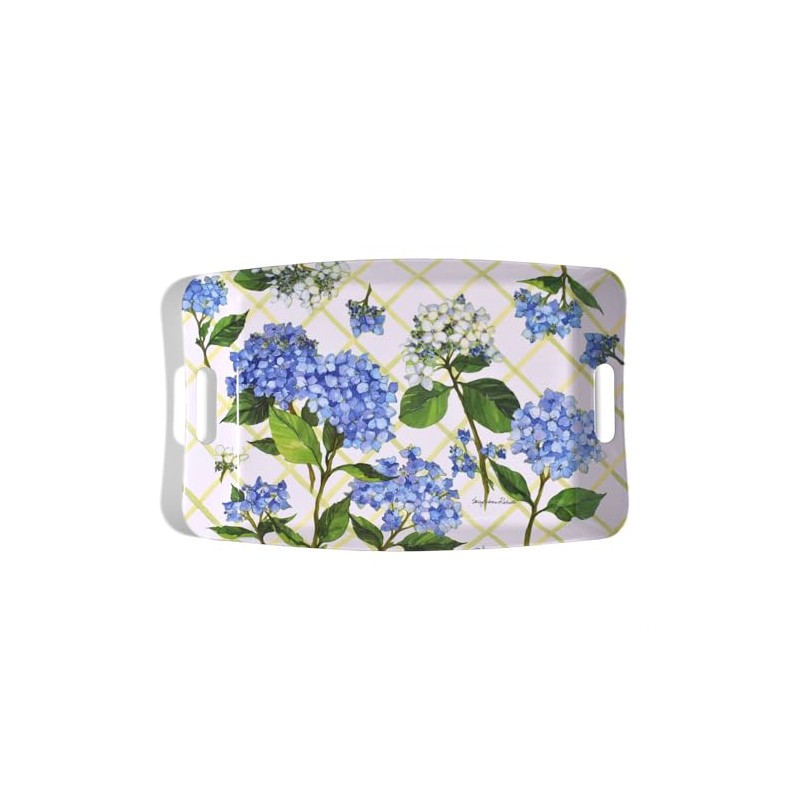 Bamboo Table Hydrangea Lattice Eco-Friendly 18 x 12-inch Serving Tray