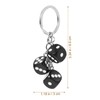Kichvoe Dice Keyring Dice Keyring Black Cube Amulet Keychain Bag