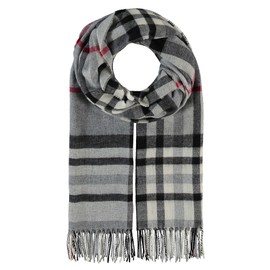 Giorgio Rimaldi Scarf for Men and Women - Warming and Skin-friendly - Softer than Cashmere - Ideal Winter Accessory - Made in Germany - 58 x 180 cm, gray