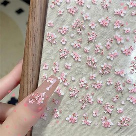 桜ネイルシール ネイルデコレーションステッカー ピンク 花びら 薄型フィット 上品 春ネイル 多シーン 幅広い用途 2点セット