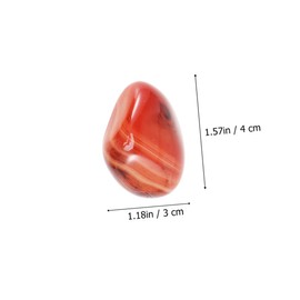 KOMBIUDA Unique Irregular Agate Rough Stones 4 Pcs Polished Palm Stones for Meditation Decor Australian Origin Random Color