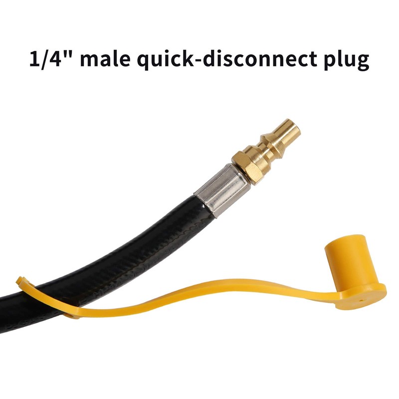 Roastove Propane Elbow Adapter with Extension Hose, 12 FT RV