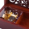 1Pc Solid Wood Miniature Hollow 18 Note Wind Up Music