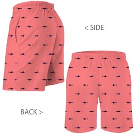 Lzzidou Men's Swim Trunks Mesh Lining Bathing Suit Quick Dry Board Shorts Shark