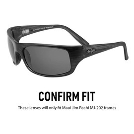 IKON LENSES Polarized Replacement Lenses For Maui Jim Peahi MJ202 Sunglasses (Deep Blue)