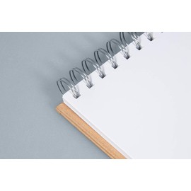 RAYHER 8160900 Spiral Bound Scrapbook with Hardcover, Blank Page Album, Notebook, 30 white Sheets, 21 x 30 cm