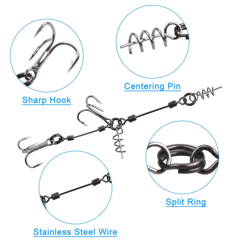 Fishing Hook Rig Stinger Fishing Lure Shallow Rig Combinations 2