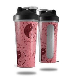 Skin Decal Wrap works with Blender Bottle 28oz Feminine Yin Yang Red (BOTTLE NOT INCLUDED)