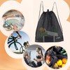 SUBTAVIK Large Mesh Drawstring Bag, Net Beach Gym Bag Drawstring