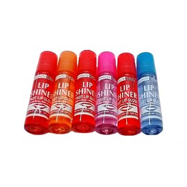 Lip Shiner Roll-On Fruit Lip Gloss by Beauty Treats; 6 Piece Assortment Set, 0.25oz / 7g each