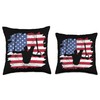 USA Flag Gymnastics Rings I American Rings Gymnast Throw Pillow