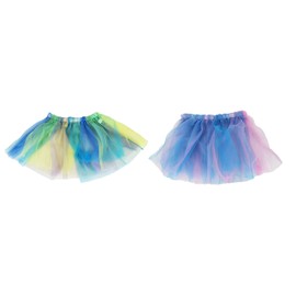 Set of 2 Multi-Colored Tutu's! Fairy Tutu's, Princess & Unicorn Tutu's! Perfect for Any Costume! (2 Dark Tutu's)