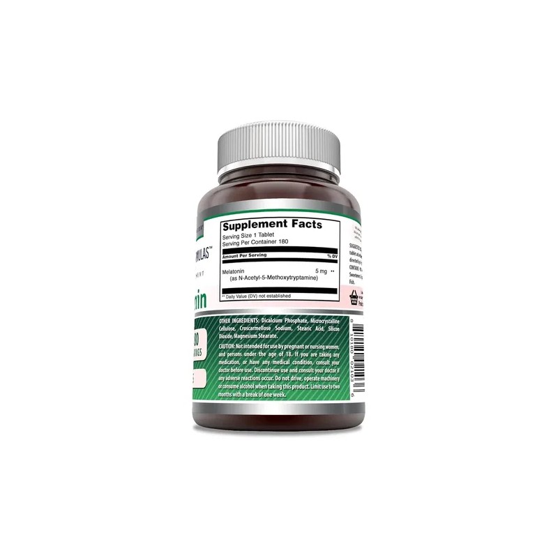 Amazing Formulas Melatonina 5mg 180 Tabletas Usa