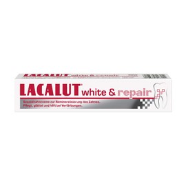 LACALUT WHITE & REPAIR ZAHNCREME, 75ml Zahnpasta zum Aufhellen der Zähne, Straffung und Festigung des Zahnfleischs, Zahncreme für weiße Zähne, 1 x 75ml