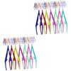Minkissy 2sets Elegant Eyebrow Tweezers Set for Women Plastic Makeup