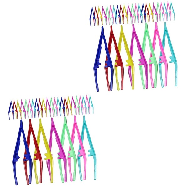 Minkissy 2sets Elegant Eyebrow Tweezers Set for Women Plastic Makeup