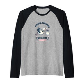 Special Delivery 2 Baby Shower Maternity Sweet Graphics S15 Raglan Baseball Tee