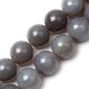 GEM-inside Grey Agate Beads Round Gemstone Gray Loose Beads Agate