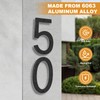 Yafimea 8 Inch Large House Numbers for Outside, Modern Black