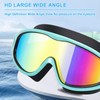 Swim Goggles for Kids 3-15, Anti-Fog, Anti-UV, No Leak, Wide