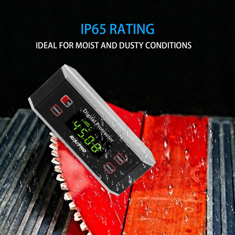 Inclinometer, RISEPRO® Digital Protractor Angle Finder Level Inclinometer Magnetic V-Groove