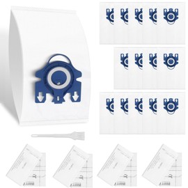 15 Pack 3D GN Vacuum Dust Bags Replacement for Classic C1, Complete C2 C3, S227 S240, S270, S400, S400i, S600, S2, S5, S8 Series 4 Motor Protection Filter and 4 AirClean Filters.