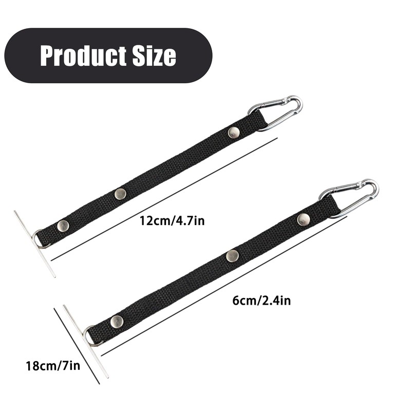 4pcs Tape Thong for Tool Belts, Electrical Tape Holder, Black