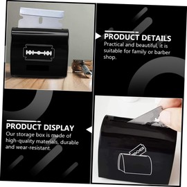 Healeved 1Pc Razor Blades Storage Case Creative Holder for Safe Blade Disposal for Grooming Hair Cutting Black