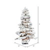 Vickerman Pre-Lit Flocked Spruce Alpine Tree with 250 Clear Dura-Lit