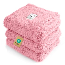 Luciphia 1 Pack 3 Calming Dog Blanket Fluffy Premium Fleece Pet Blankets Soft Sherpa Throw for Dogs Puppy Cat Pink Small (23" x16")