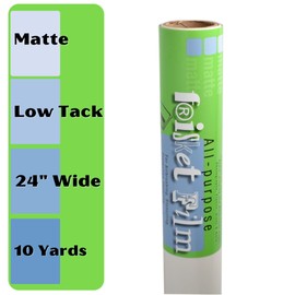 Grafix All Purpose Low Tack Frisket Self-Adhering Removeable Adhesive Film, for Airbrushing, Retouching, Stencils, Rubber Stamping, Watercolors, and Masking, 24" x 10 Yards, Matte