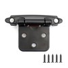 Black Matte Cabinet Hinges 1/2 inch Overlay,40 Pack 20 Pairs