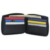 MARSHAL RFID Men's Leather Zipper wallet Zip Around Wallet Bifold