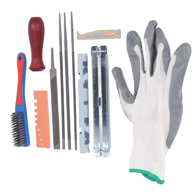 12Pcs Chainsaw Sharpener File Chain Saw Teeth Sharpening Tool Set