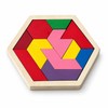 Hexagonal Wooden Puzzle for Brain Teasing – 11-Piece Logic Challenge