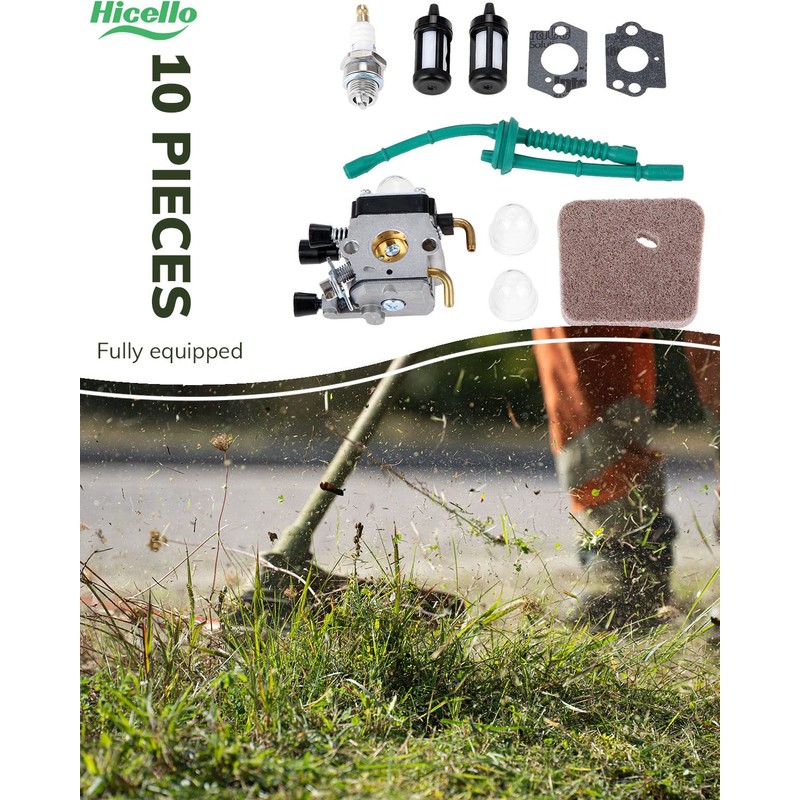 Hicello Fuel Line Carburetor Kit for STIHL FS38 FS45 FS55