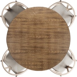 sourcing map Round Table Cover with Elastic Edge Fits 45"-56" Deep Brown