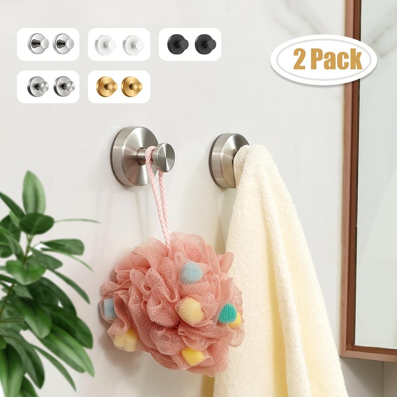 Suction Cup Hooks for Hanging, Shower Hooks, Bathroom Shower for