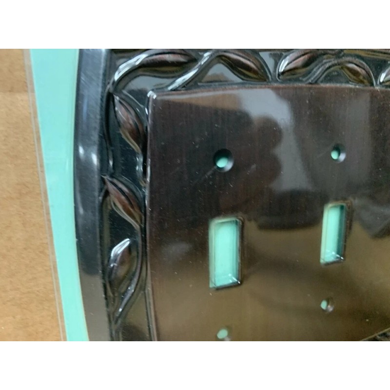allen + roth Eastview 3-Gang Toggle Wall Plate, Dark Oil-Rubbed