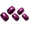 GLAMERMAID Press on Nails Extra Short Squoval, Hot Purple Chrome