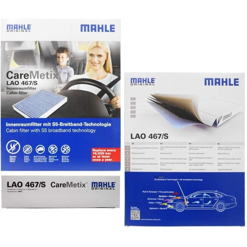 MAHLE LAO 467/S Cabin Air Filter - CareMetix - with