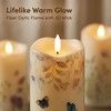 Eywamage Fiber Optic Flameless Pillar Candles with Remote Set of