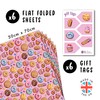 Girls Wrapping Paper Birthday - Donut Cupcake Macaron Pattern -