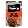 d'aucy Lentils, Prepared, Source of Fibre, No Preservatives, Premium Legumes,