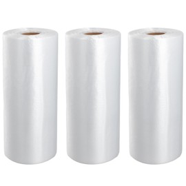 TAICHEUT 1500 Count 10 x 14 Inches Plastic Produce Bags, Clear Plastic Roll Bags, Food Storage Bags for Commercial, Kitchen 500 Bags x 3 Roll