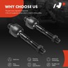 A-Premium 2 x Front Inner Tie Rod Ends, Compatible with