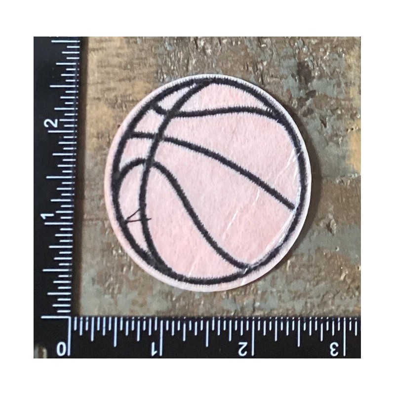 Unbranded BASKETBALL Ball Sports Iron-On Applique Patch Orange Felt