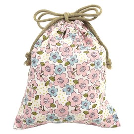 Hama Pattern, Small Drawstring Bag, Love Cherry Blossom, Pink
