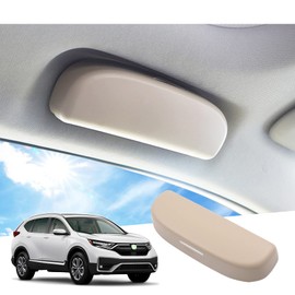 GAFAT Car Sunglasses Holder Glasses Case for Hondα HR-V CR-V Civic Accord Jazz Vezel 2017-2024 2025, HRV 2024 Organiser Storage Box, HRV 2023 Accessories (Beige)